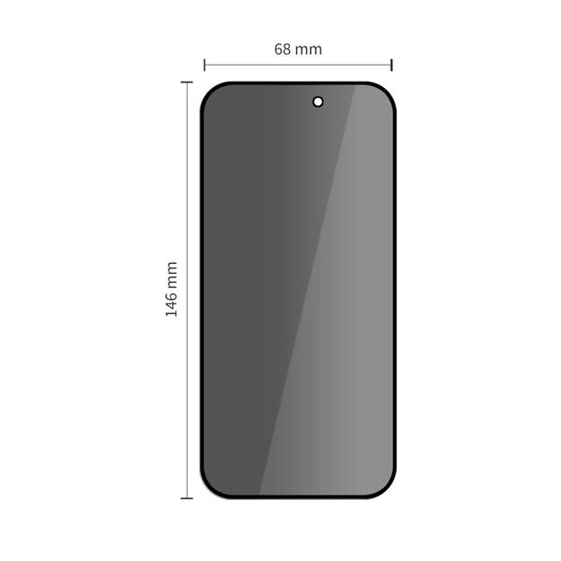 Tech-Protect Glass Spy+ 2-pack privacy glass for iPhone 16 Pro / 17 / 17 Pro 1