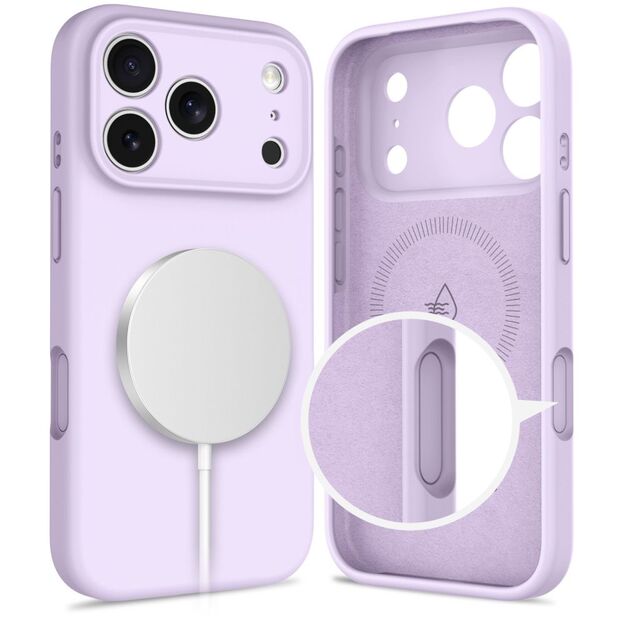 Tech-Protect Silicone MagSafe Case for iPhone 17 Pro - Purple 1