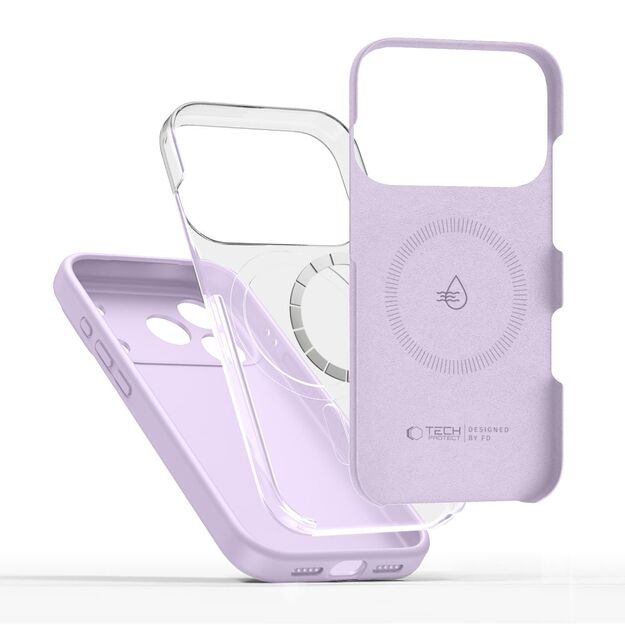Tech-Protect Silicone MagSafe Case for iPhone 17 Pro - Purple 3