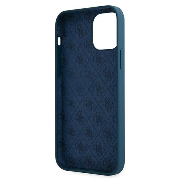 Guess GUHCP12SLSLMGBL iPhone 12 mini 5.4  blue/blue hardcase Metal Logo Script 6