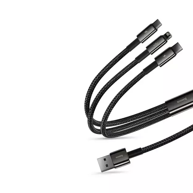 Baseus Tungsten 3in1 cable USB - USB Type C / Lightning / micro USB 3.5 A 1.5 m black (CAMLTWJ-01) 11