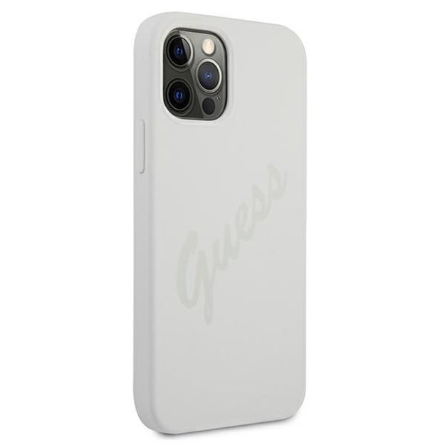 Guess GUHCP12LLSVSCR iPhone 12 Pro Max 6.7&quot  cream/cream hardcase Script Vintage 3