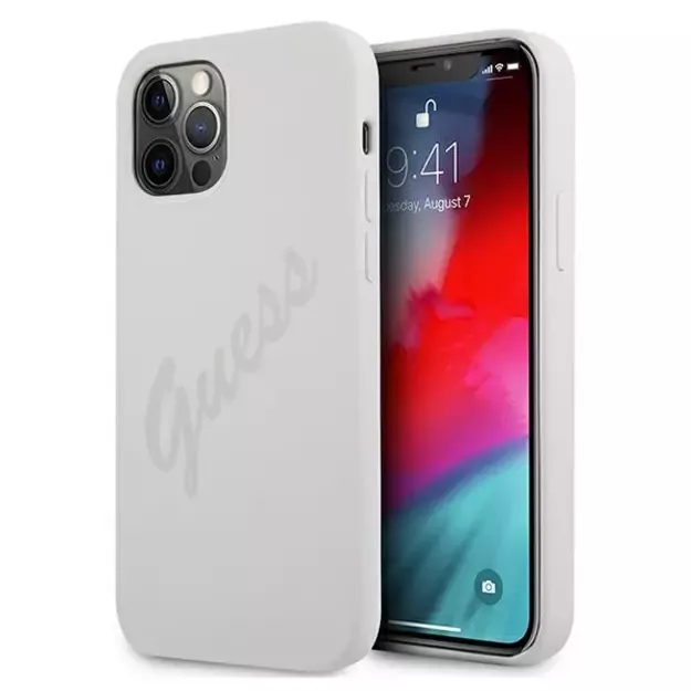 Guess GUHCP12LLSVSCR iPhone 12 Pro Max 6.7&quot  cream/cream hardcase Script Vintage