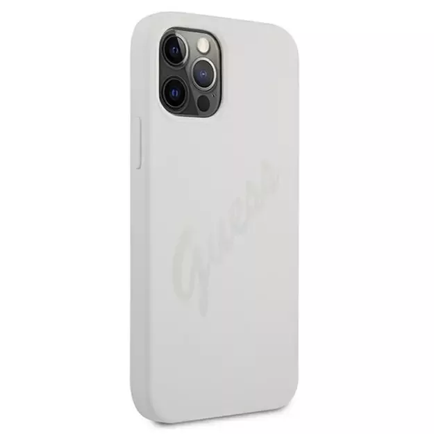 Guess GUHCP12LLSVSCR iPhone 12 Pro Max 6.7&quot  cream/cream hardcase Script Vintage 10
