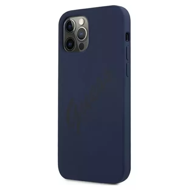 Guess GUHCP12LLSVSBL iPhone 12 Pro Max 6.7&quot  blue/blue hardcase Script Vintage 1