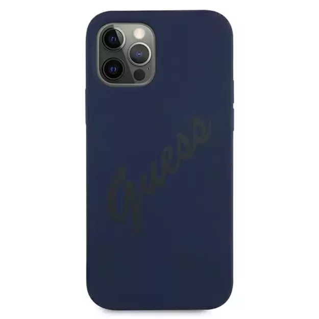 Guess GUHCP12LLSVSBL iPhone 12 Pro Max 6.7&quot  blue/blue hardcase Script Vintage 2