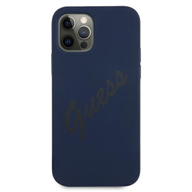 Guess GUHCP12LLSVSBL iPhone 12 Pro Max 6.7&quot  blue/blue hardcase Script Vintage 9