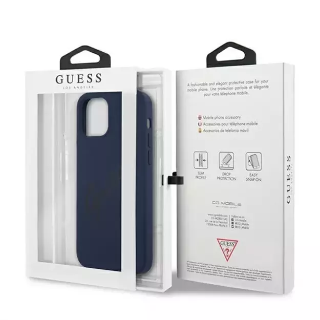 Guess GUHCP12LLSVSBL iPhone 12 Pro Max 6.7&quot  blue/blue hardcase Script Vintage 7