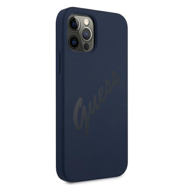 Guess GUHCP12LLSVSBL iPhone 12 Pro Max 6.7&quot  blue/blue hardcase Script Vintage 10
