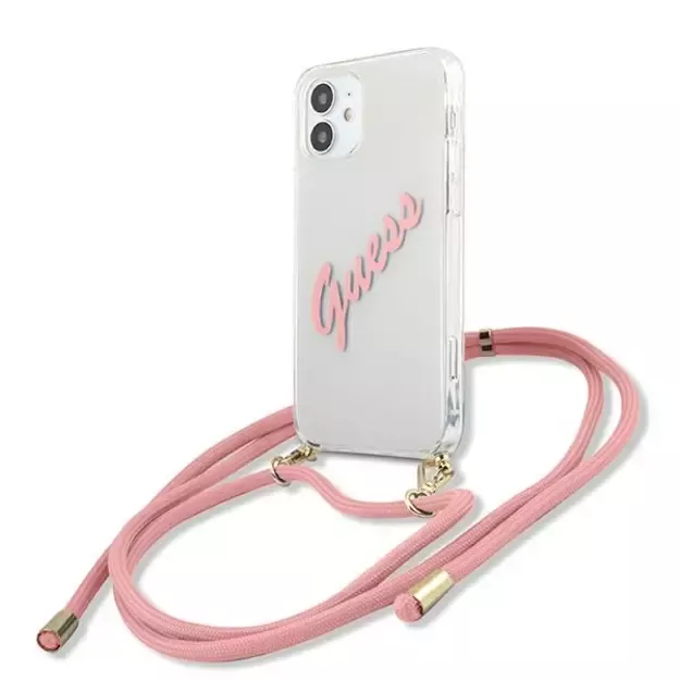Guess GUHCP12SCRTVSPI iPhone 12 mini 5.4&quot  pink/pink hardcase Script Vintage