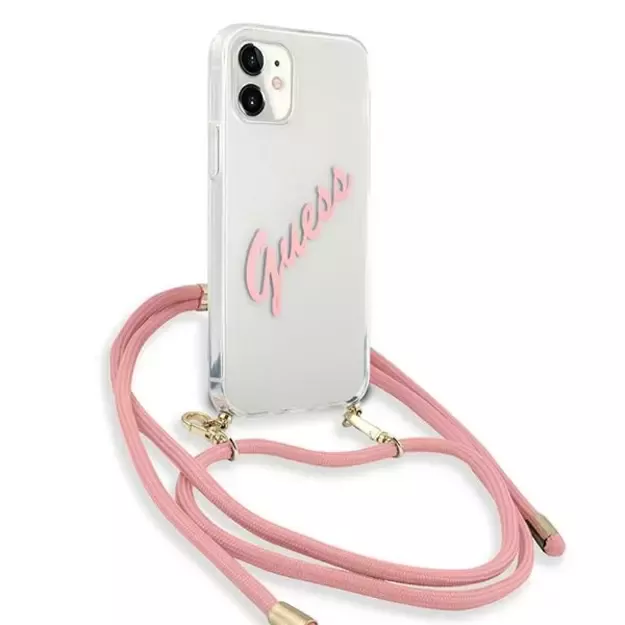 Guess GUHCP12SCRTVSPI iPhone 12 mini 5.4&quot  pink/pink hardcase Script Vintage 3