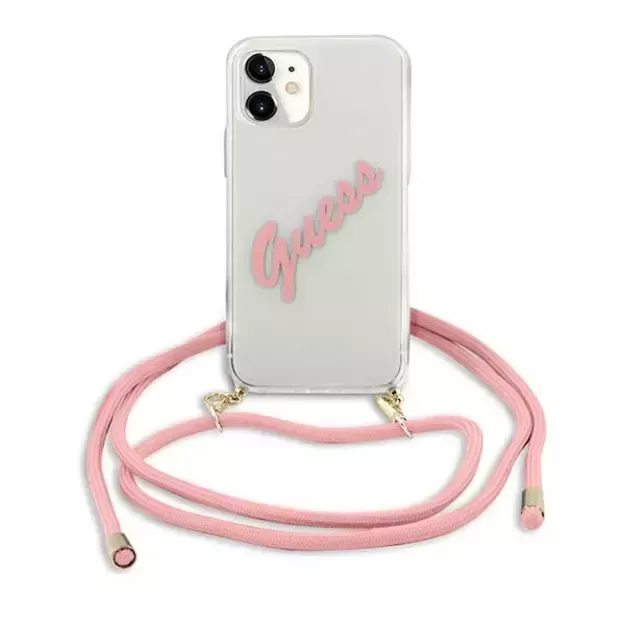 Guess GUHCP12SCRTVSPI iPhone 12 mini 5.4&quot  pink/pink hardcase Script Vintage 2
