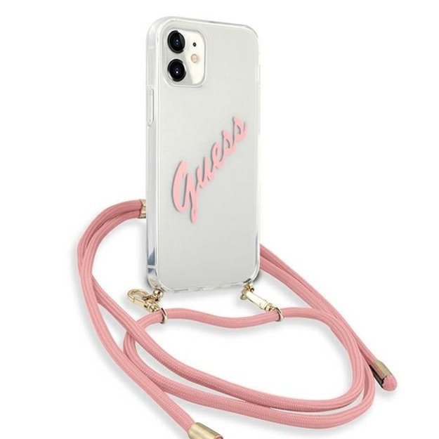 Guess GUHCP12SCRTVSPI iPhone 12 mini 5.4&quot  pink/pink hardcase Script Vintage 7