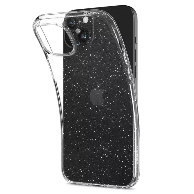 Spigen Liquid Crystal iPhone 15 Plus Case - Clear Glitter 9