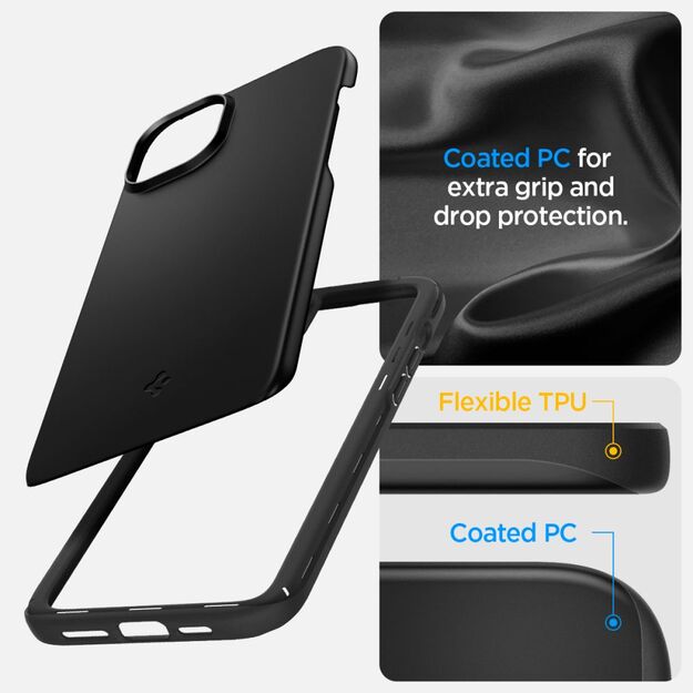 Spigen Thin Fit iPhone 15 Case - Black 30