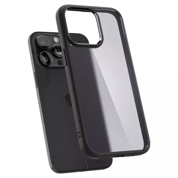 Spigen Ultra Hybrid iPhone 15 Pro Max Case - Clear Black 24