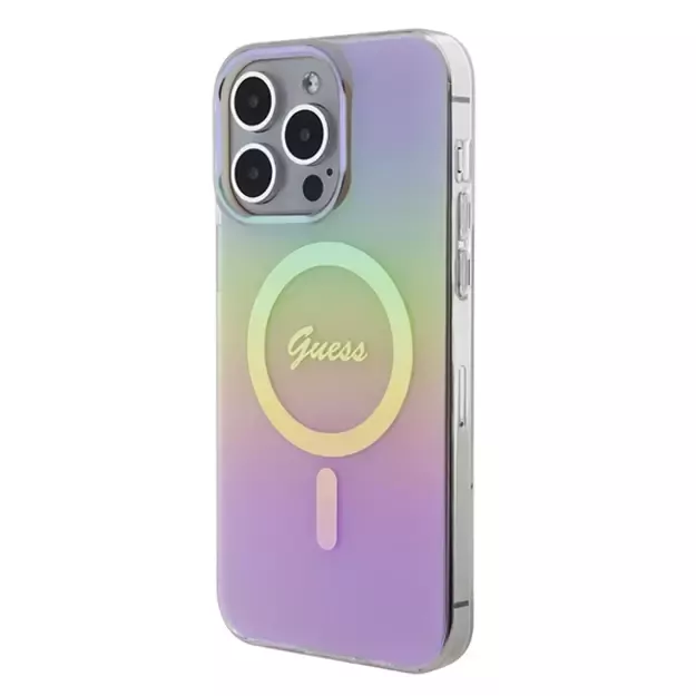 Guess GUHMP15XHITSP iPhone 15 Pro Max 6.7&quot  pink/pink hardcase IML Iridescent MagSafe 8
