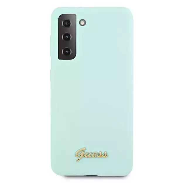 Guess GUHCS21MLSLMGLB S21+ G996 blue/blue hardcase Silicone Script Metal Logo 2