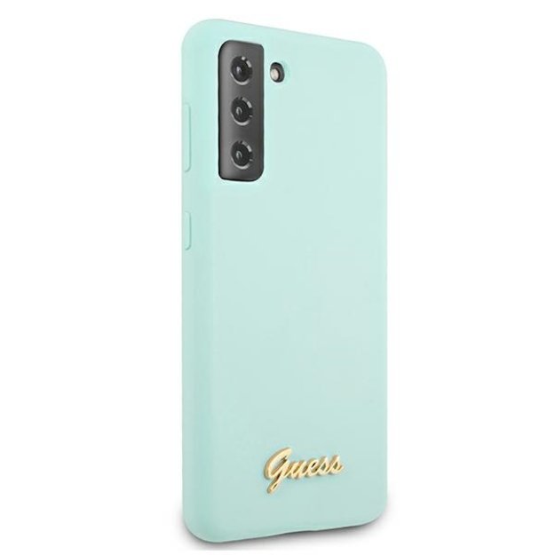 Guess GUHCS21MLSLMGLB S21+ G996 blue/blue hardcase Silicone Script Metal Logo 10