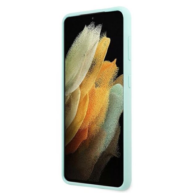 Guess GUHCS21MLSLMGLB S21+ G996 blue/blue hardcase Silicone Script Metal Logo 11