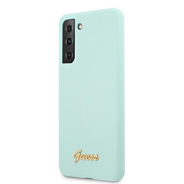 Guess GUHCS21MLSLMGLB S21+ G996 blue/blue hardcase Silicone Script Metal Logo 8