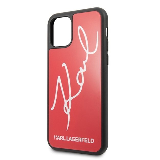 Karl Lagerfeld KLHCN65DLKSRE iPhone 11 Pro Max czerwony/red hard case Signature Glitter 8