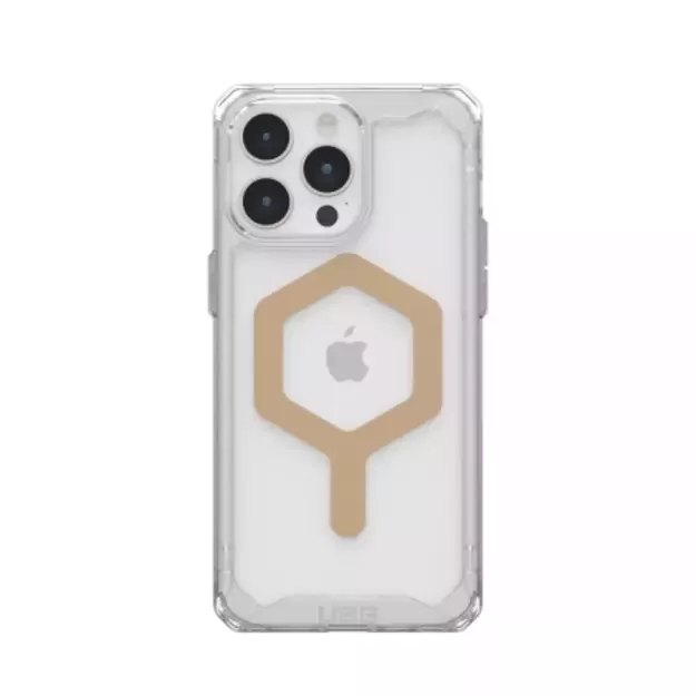 UAG Plyo MagSafe case for iPhone 15 Pro Max - transparent and gold