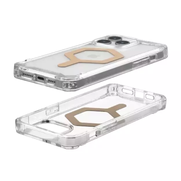 UAG Plyo MagSafe case for iPhone 15 Pro Max - transparent and gold 4