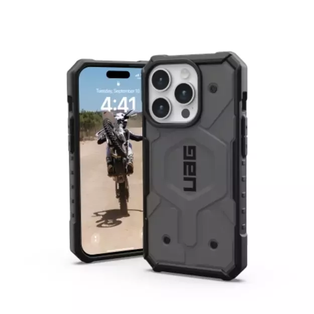 UAG Pathfinder MagSafe case for iPhone 15 Pro - silver