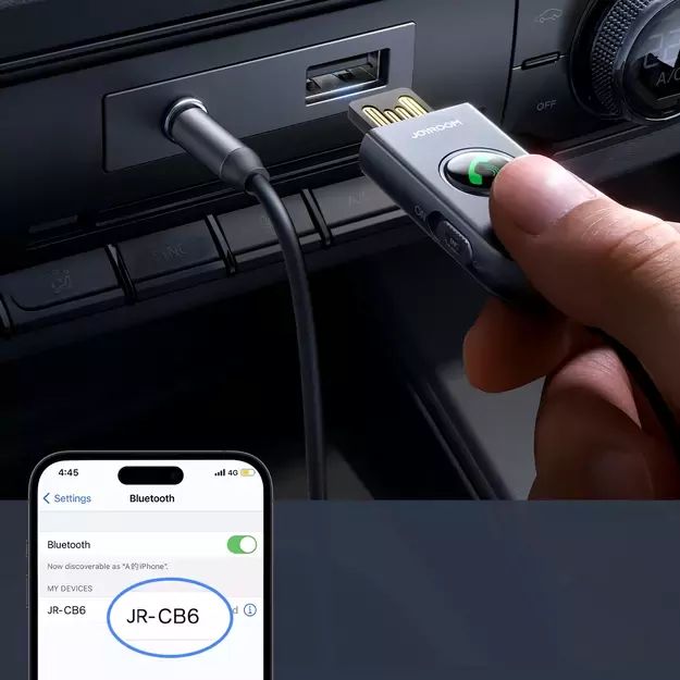 Joyroom JR-CB6 wireless car receiver - gray 8