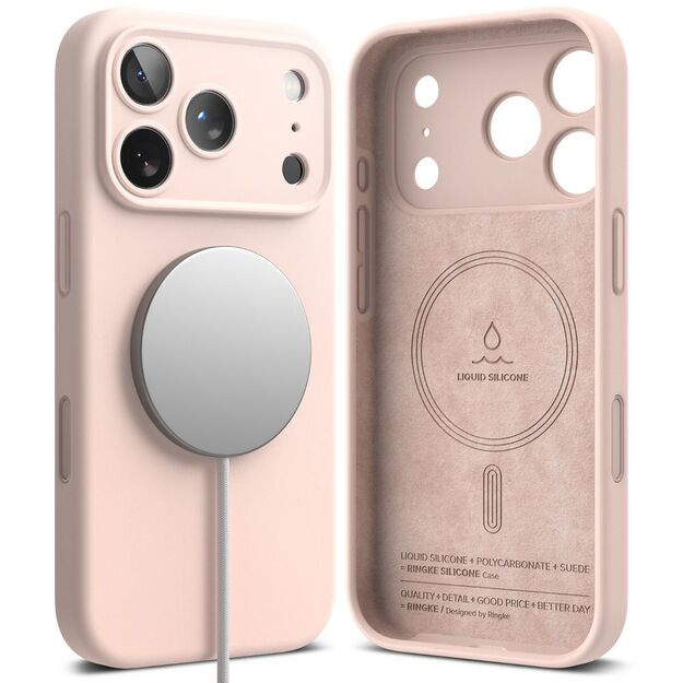 Ringke Silicone Magnetic MagSafe Case for iPhone 17 Pro - Pink 1