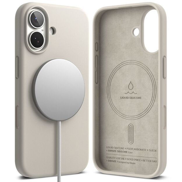 Ringke Silicone Magnetic MagSafe Case for iPhone 17 - Beige 1