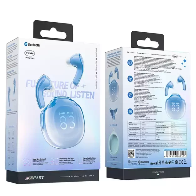 Acefast T9 Bluetooth 5.3 in-ear wireless headphones - blue 14