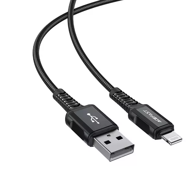 Acefast MFI USB - Lightning cable 1.8m, 2.4A black (C4-02 A Black) 5
