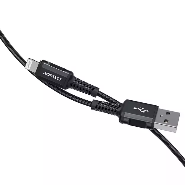 Acefast MFI USB - Lightning cable 1.8m, 2.4A black (C4-02 A Black) 3