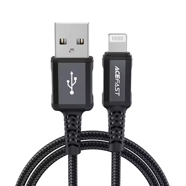 Acefast MFI USB - Lightning cable 1.8m, 2.4A black (C4-02 A Black) 2
