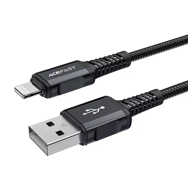 Acefast MFI USB - Lightning cable 1.8m, 2.4A black (C4-02 A Black) 1