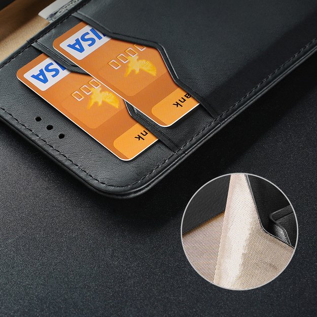 Dux Ducis Hivo Leather Flip Cover Genuine Leather Wallet For Cards And Documents Samsung Galaxy S22 + (S22 Plus) Red 40