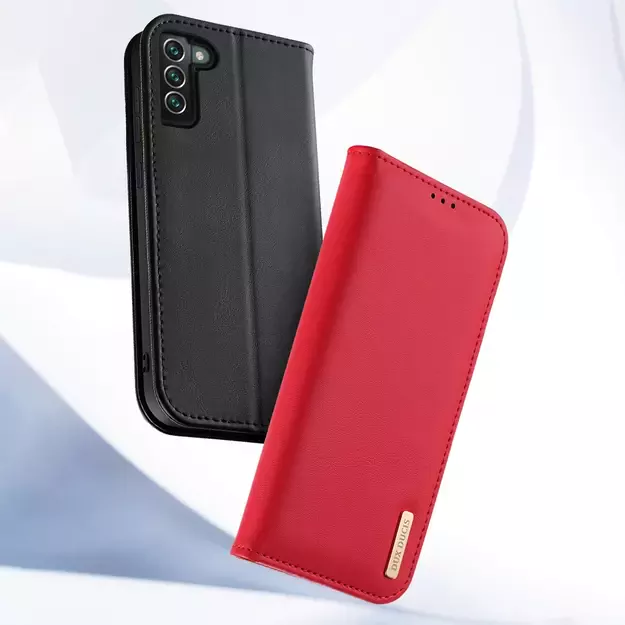 Dux Ducis Hivo Leather Flip Cover Genuine Leather Wallet For Cards And Documents Samsung Galaxy S22 + (S22 Plus) Red 14