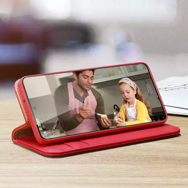Dux Ducis Hivo Leather Flip Cover Genuine Leather Wallet For Cards And Documents Samsung Galaxy S22 + (S22 Plus) Red 10