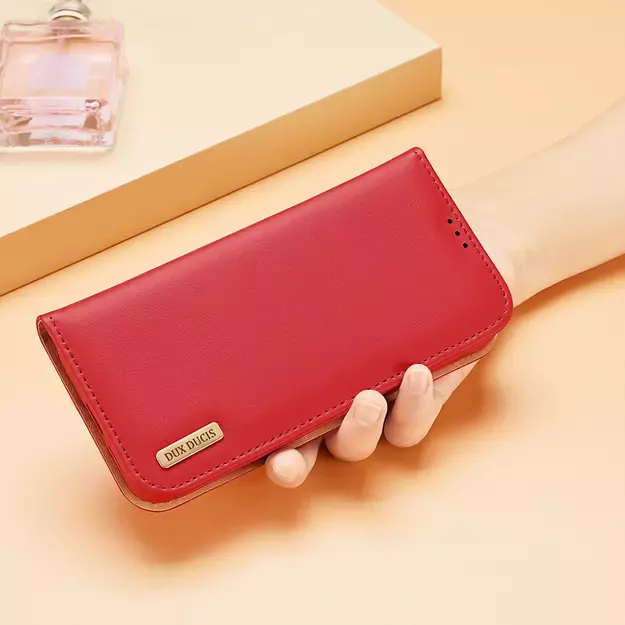Dux Ducis Hivo Leather Flip Cover Genuine Leather Wallet For Cards And Documents Samsung Galaxy S22 + (S22 Plus) Red 11
