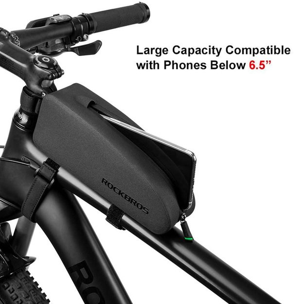 Rockbros AS-019-1 bicycle frame bag waterproof 1.6 l - black 9