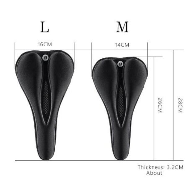 Rockbros LF047-B silicone gel bicycle seat cover size L - black 3