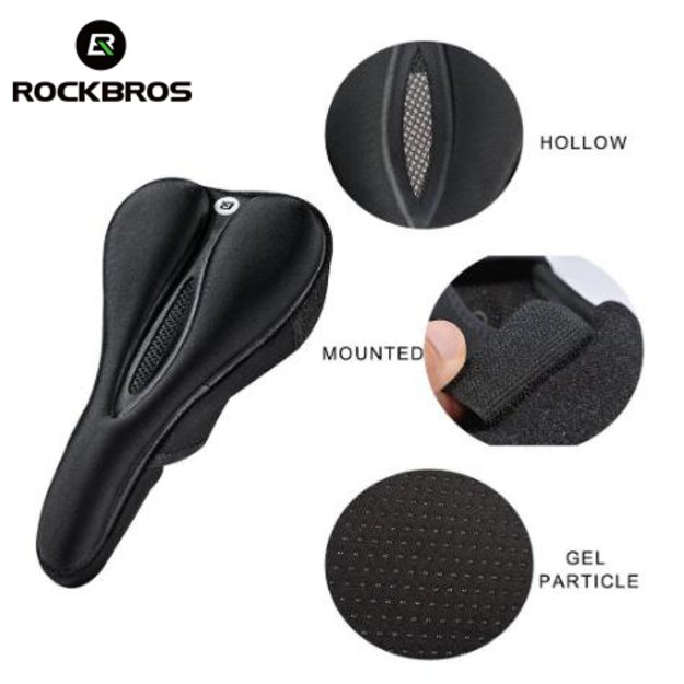 Rockbros LF047-B silicone gel bicycle seat cover size L - black 10