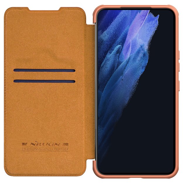 Nillkin Qin Leather Pro Case Case for Samsung Galaxy S22+ (S22 Plus) Camera Protector Holster Cover Flip Case Brown 6