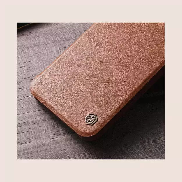 Nillkin Qin Leather Pro Case Case for Samsung Galaxy S22+ (S22 Plus) Camera Protector Holster Cover Flip Case Brown 36