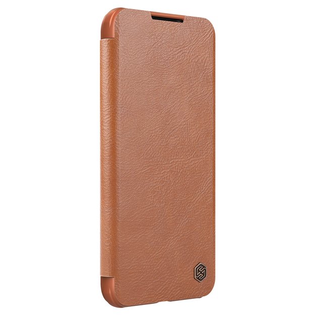 Nillkin Qin Leather Pro Case Case for Samsung Galaxy S22+ (S22 Plus) Camera Protector Holster Cover Flip Case Brown 5