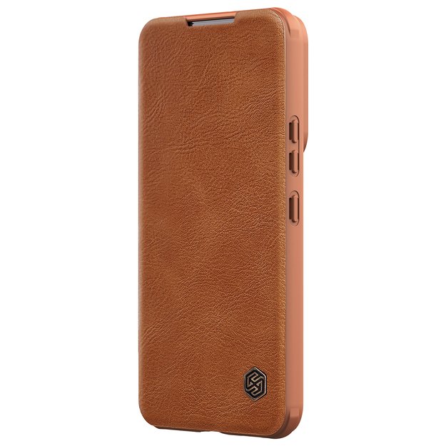 Nillkin Qin Leather Pro Case Case for Samsung Galaxy S22+ (S22 Plus) Camera Protector Holster Cover Flip Case Brown 3