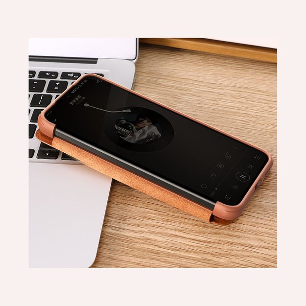 Nillkin Qin Leather Pro Case Case for Samsung Galaxy S22+ (S22 Plus) Camera Protector Holster Cover Flip Case Brown 28