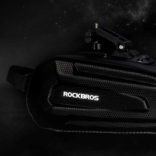 Rockbros B69 bicycle saddle bag 1.8l with easy release system - black 9